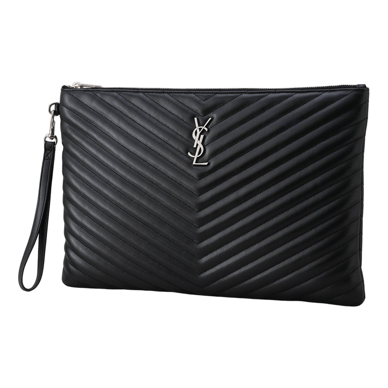 YVES SAINT LAURENT(USED)생로랑 모노그램 쉐브론 클러치